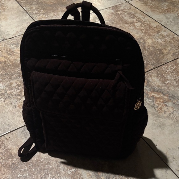 Vera Bradley Quilted Dark Backpack - Picture 1 of 9